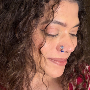 Blue Lapis Star Nose Pin